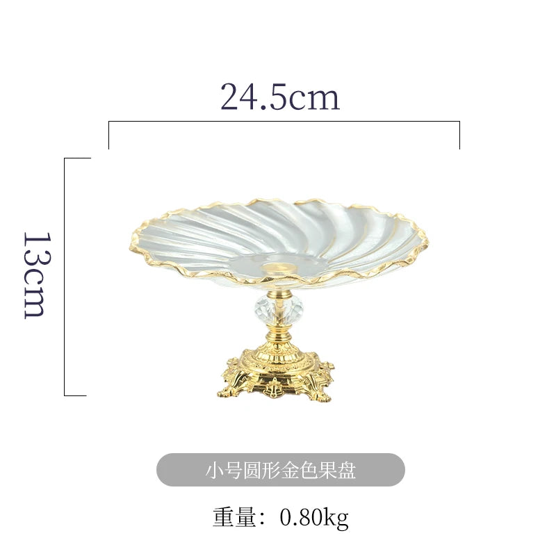 support fruits or noir rayures dorées classique baroque fourchette couteau hauteur 13cm