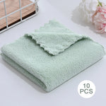 serviettes microfibre face absorption rapide vert pastel rose bleu gris beige opaques modernes