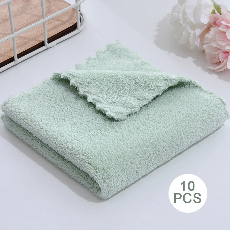 serviettes microfibre face absorption rapide vert pastel rose bleu gris beige opaques modernes