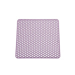 tapis silicone moderne violet jaune noir hexagonal drainage rapide cuisine vaisselle verre