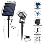 projecteur solaire led moderne panneaux solaires noir ip65 étanche autonomie vacancesextérieur đèn