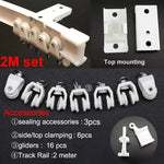 rideau glissière blanc moderne clips top clamping 1m 2m 3m