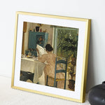 cadre photo classique or noir aluminium 18x18cm 20x20cm 25x25cm 30x30cm clips métalliques toile peinte