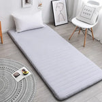 Matelas mousse mémoire forme fibre polyester 90x190CM bleu rose gris moderne