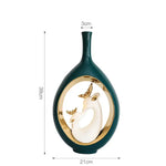 vases statuettes cerfs cygnes dauphins plateau deux étages distributeur serviettes baleine moderne élégant or