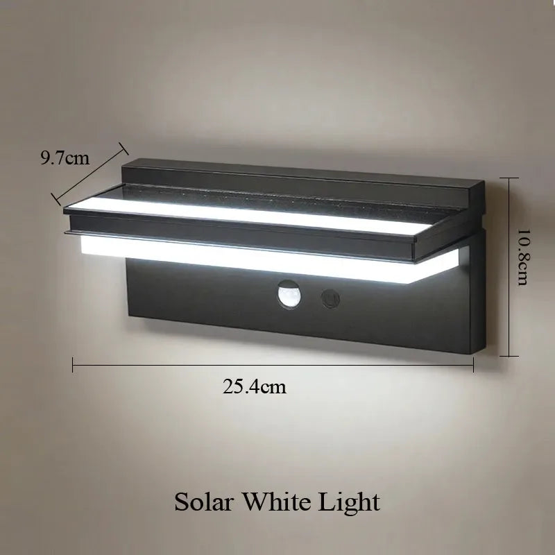 lampe murale led ip55 étanche vent pluie capteur mouvement noir contemporaineextérieur