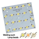 support led pcb aluminium 105mm 92mm lentille réflecteur moderne joint étanche 20w 60w fixations