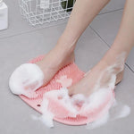 brosse bain rose moderne ventouse texture poils nettoyage corps douche