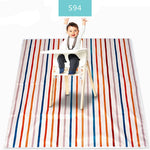 tapis anti dérapant enfant motif canards beige jaune texture pointillée moderne pliable activité jeu