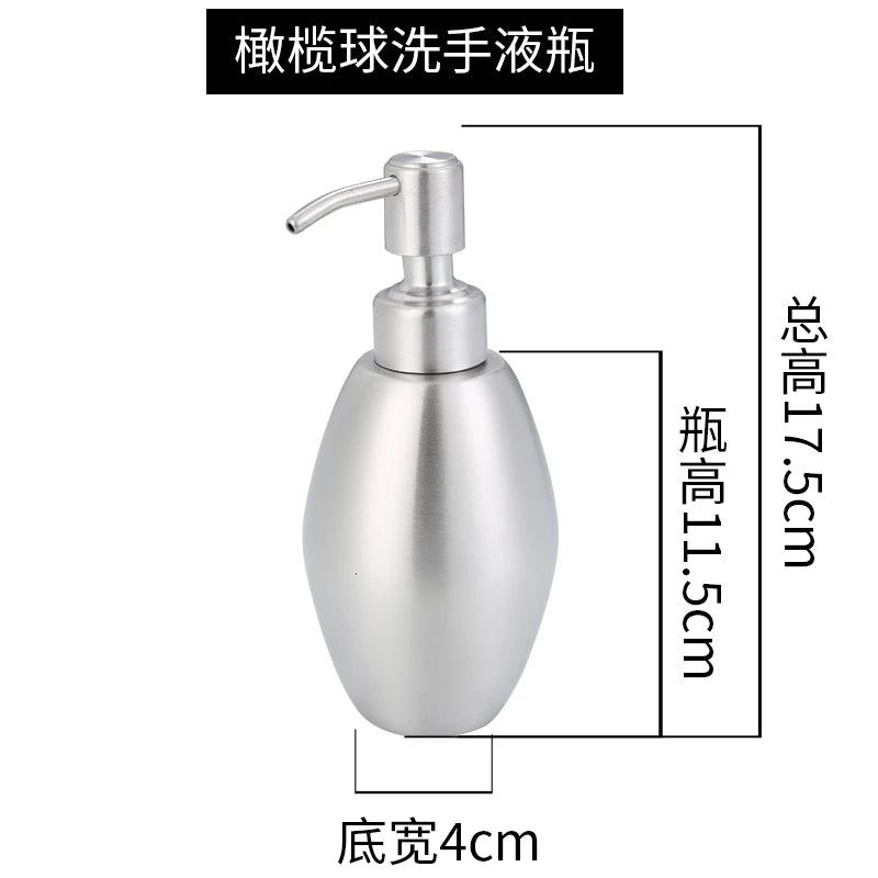 distributeur savon liquide moderne argenté 260ml 300ml 320ml 350ml 400ml 500ml 550ml pompes pression