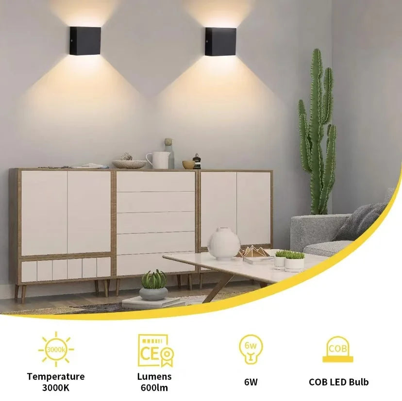 appliques murales led noir blanc contemporaines éclairage chambre cuisine 220v 6w 90 260v 249