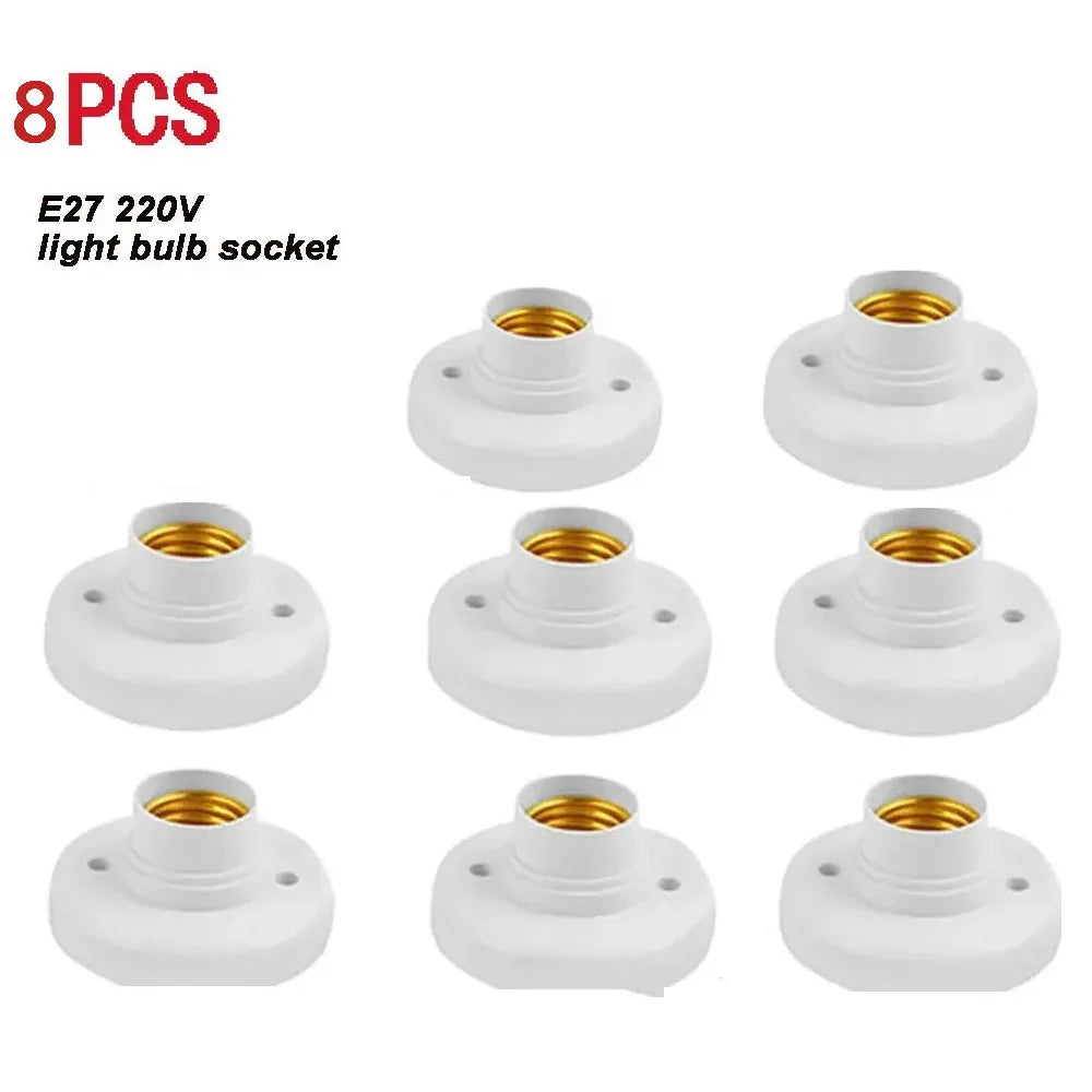 socquettes vis e27 ampoules blanc modernes base lampes doubles fixations plafonnier lumière or supports