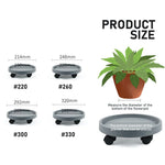 plateau fleurs moderne plateau poterie roulettes surface froissée gris blanc marron multifonctionnel