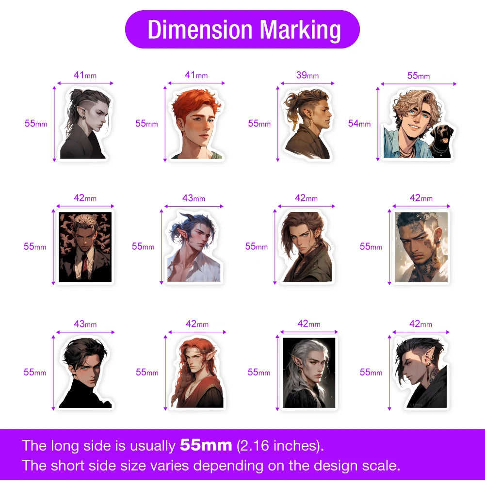 sticker manga personnages cheveux costumes adhésifs waterproof scrapbook carnet notes téléphone bagages bricolage adultes