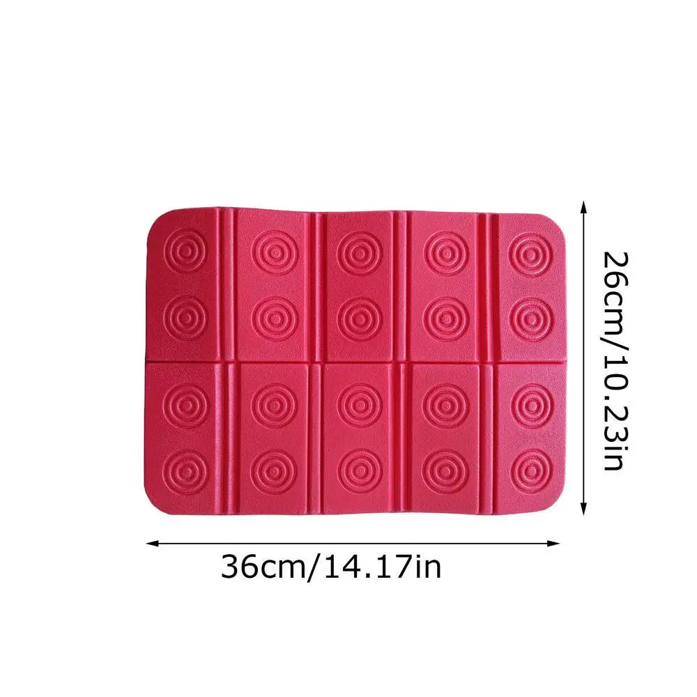 tapis pliable imperméable rouge bleu ronds concentriques moderne bain plage pique nique portable