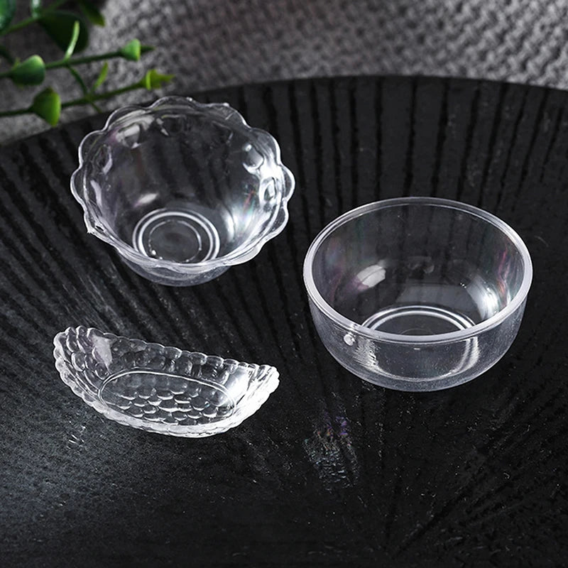 accessoires cuisine miniature transparentes coupes verre ondulées deco jouet moderne 14ans+