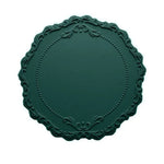 placemat classique ornements floraux bordure dentelée silicone gris vert rouge bleuclair rose beige blanc