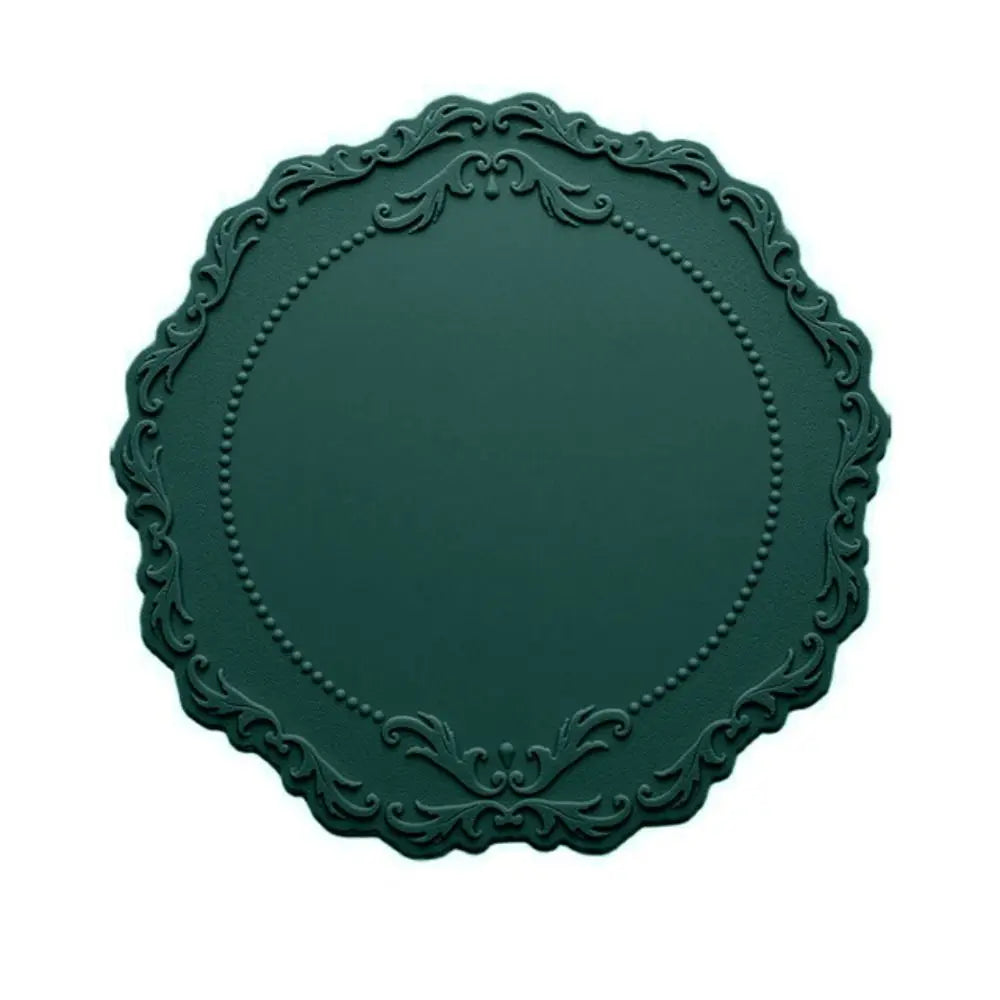 placemat classique ornements floraux bordure dentelée silicone gris vert rouge bleuclair rose beige blanc
