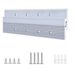 supports murals modernes argentés rayures horizontales vis fixation 305 mm longueur 35 mm largeur