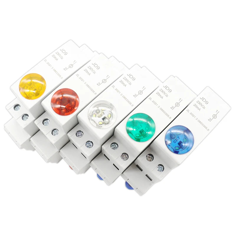 interrupteur led couleur rouge blanc vert moderne compact translucent fixation