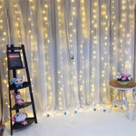 rideau lumineux led décoration intérieur guirlande noël mariage intérieur blanc chaud télécommande usb