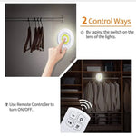 lampe led veilleuse blanc moderne adhésive batterie commandes distante luminosité réglable chambre salle bain