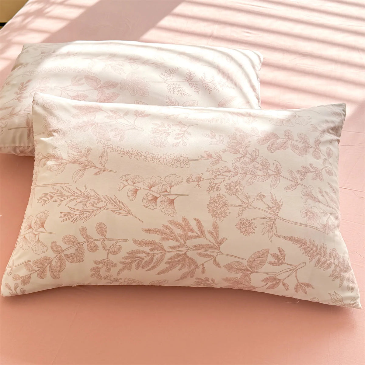 housse taie d'oreiller fleurs florales polyester 48x74cm vintage couleurs pastel motifs floraux respectueux environnement