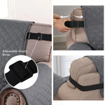 housse chaise inclinable marron beige quiltée élastique ajustable classique facile nettoyer Polyester