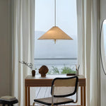 Suspension lumineuse tissu texturé vintage 6000K 3000K doré noir salon chambre