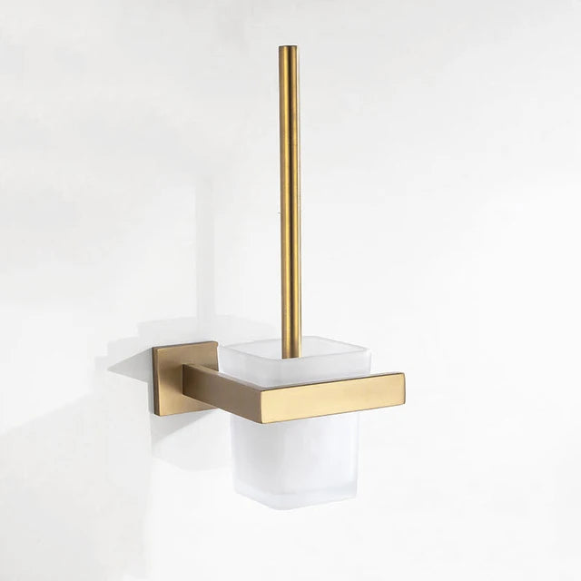 accessoires salle bain doré moderne porte serviettes papier toilette tablette minimaliste