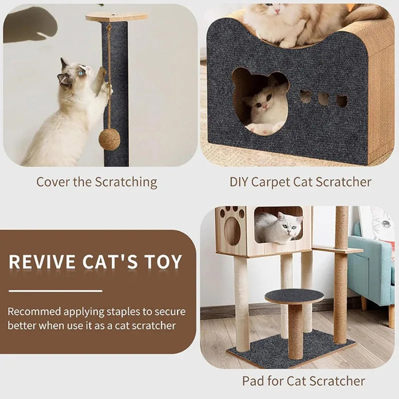 tapis grattage chat tissu adhésif protection meuble moderne gris texture