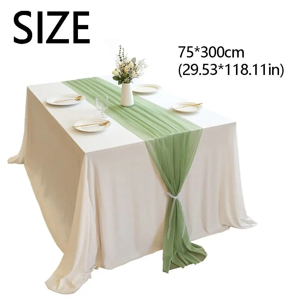 nappe opaque chemin table semi transparent blanc vert différents événementiels mariage receptions