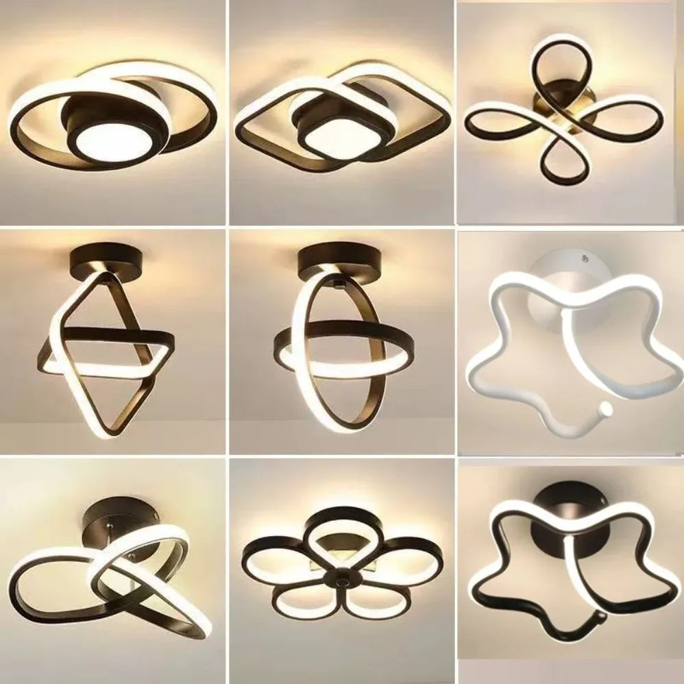 lampes led plafonnier moderne suspension blanc noir or abstrait minimaliste
