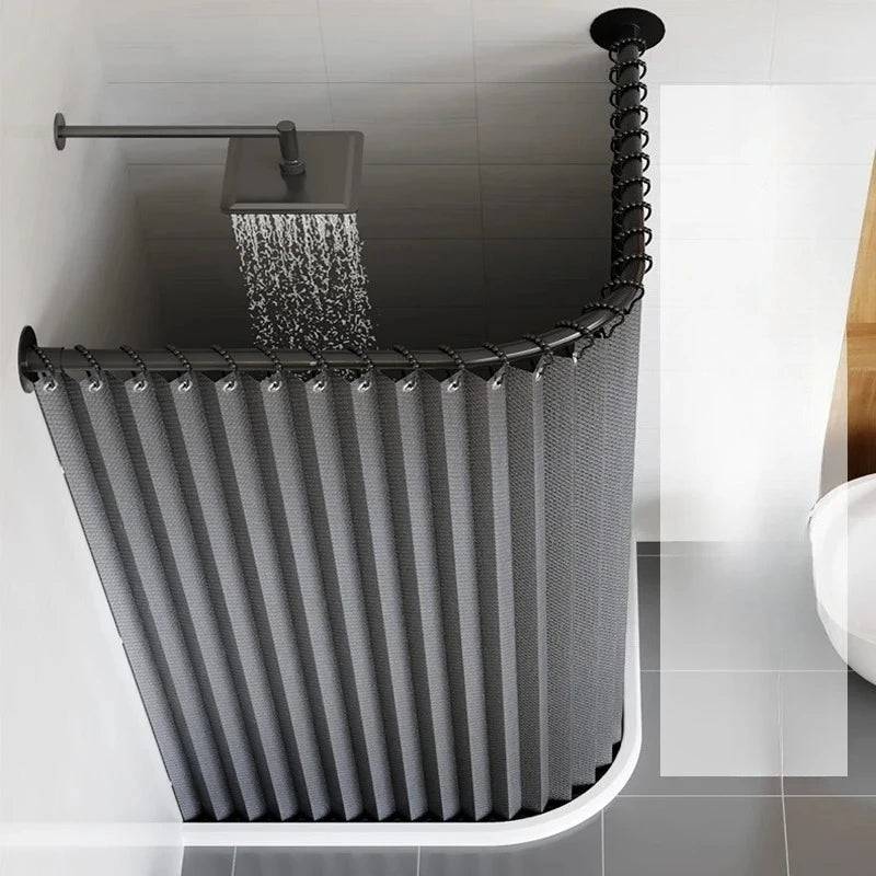 Détail du tissu polyester anti-moisissure du rideau de douche