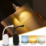 lampe lecture flexible rechargeable led blanc noir moderne clips contrôle veille usb