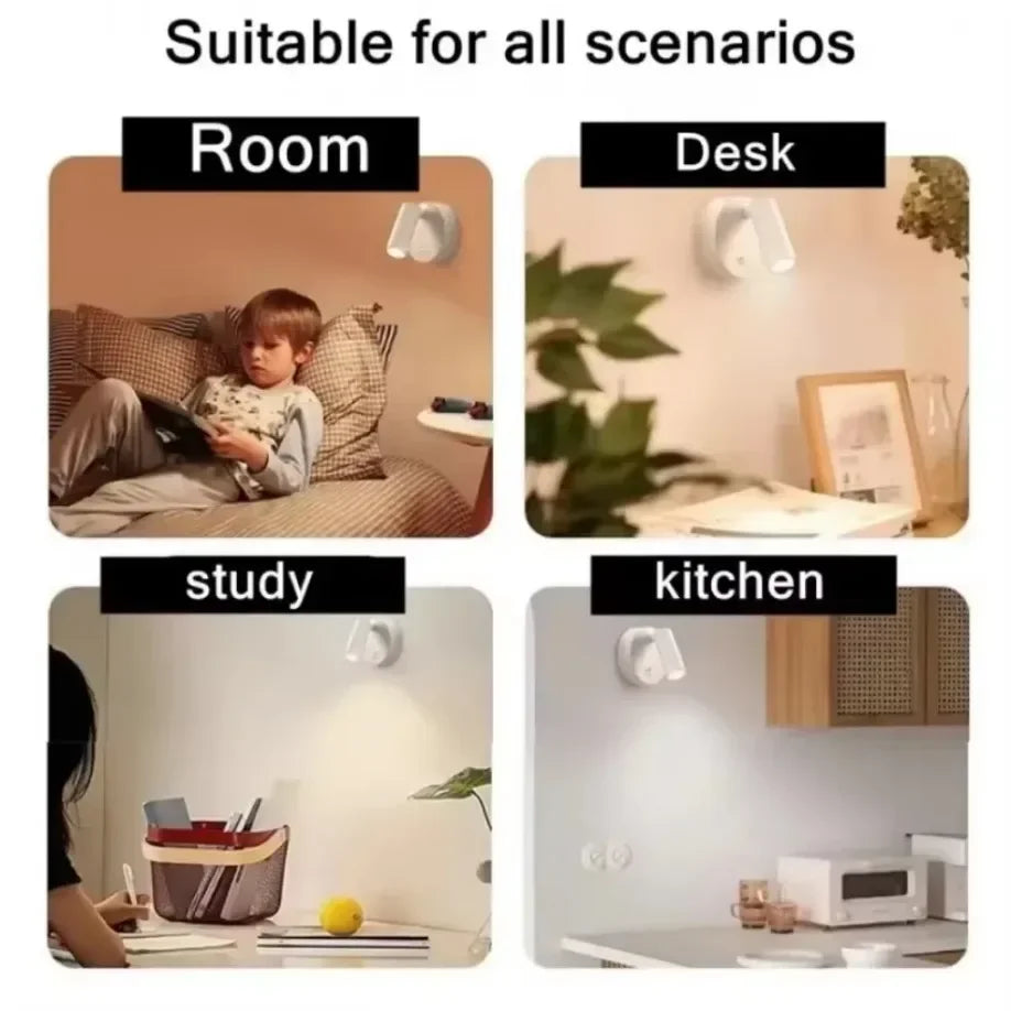 Lampes murales LED rechargeables USB adhésif magnétique moderne télécommande étude chambre entrée