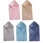 couverture bébé doublure fourrure serviette bain poncho enfant beige rose bleu marine moderne