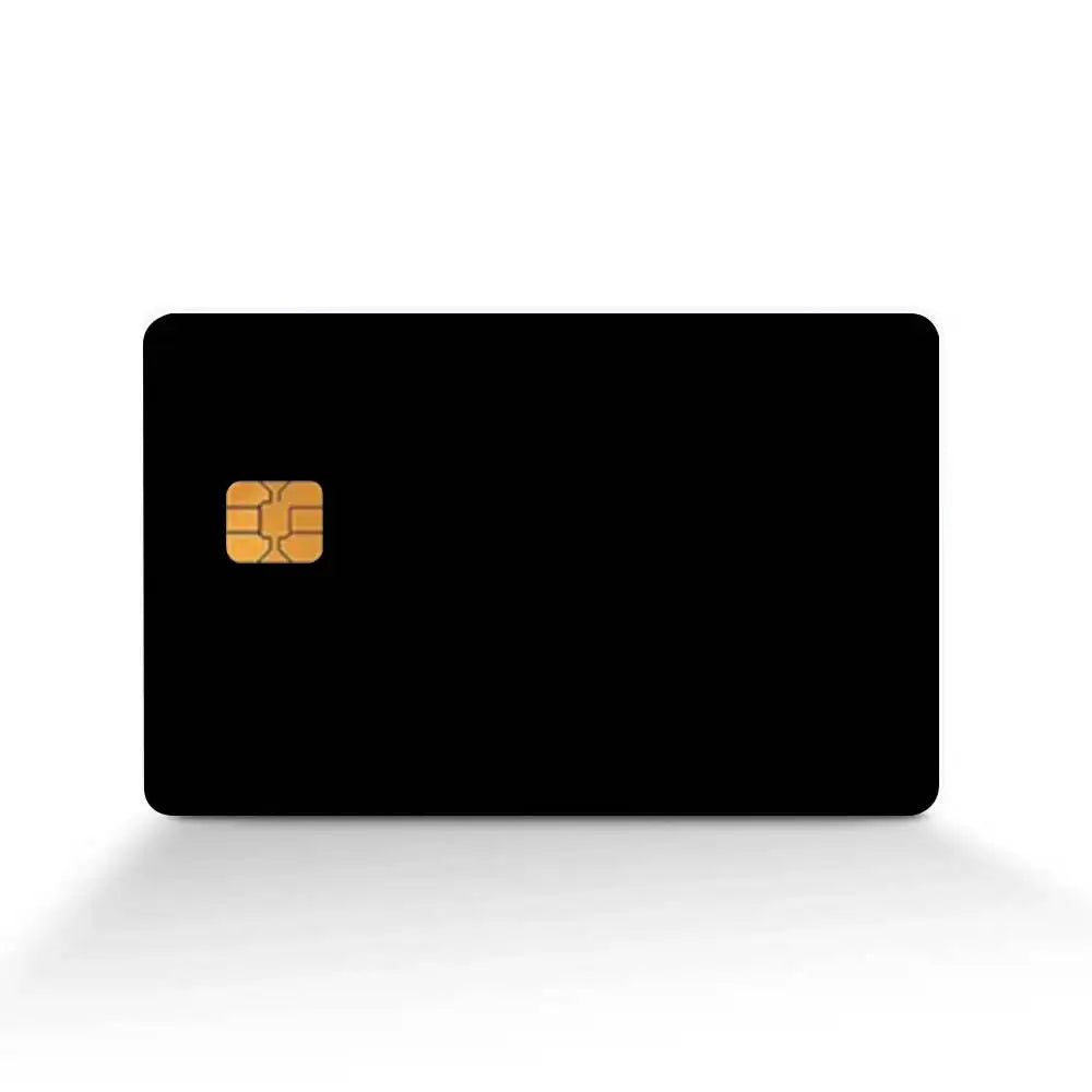 protège cartes adhésifs noirs unis modernes rechargeables banque carte crédit 53x85mm