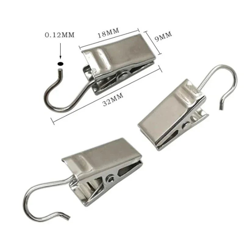 pinces crochets blanc doré bronze modernes accessoires rideau douche voie draperie salon métal robuste
