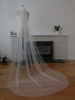 voile mariée blanc classique longue longueur cathédrale clips robe mariée