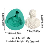 moules silicone bustes sculptés classiques aromathérapie gypse résine époxy decoration gâteau blanc vert