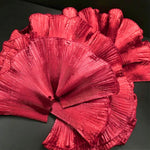 écharpe plissée dentelle polyester mariage rose rouge vert or bleu violet elastique mode opaque