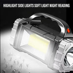 lampe torche led rechargeable solaire banque alimentation multifonctionnelle extérieur moderne noire orangée argentée