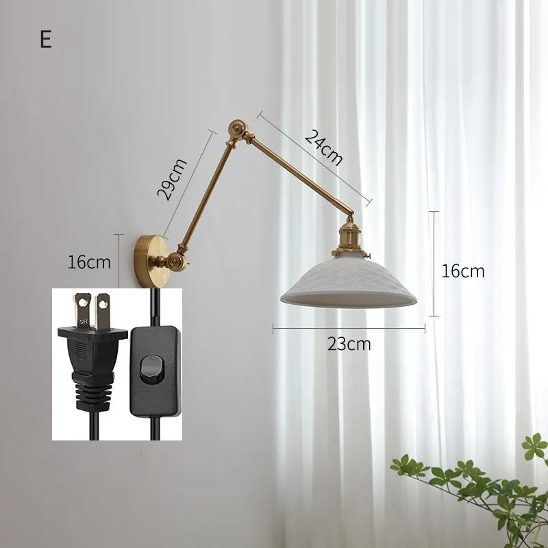 lampe murale moderne or blanc plissée cordon commande 29cm 16cm 24cm 14cm 30cm 17cm
