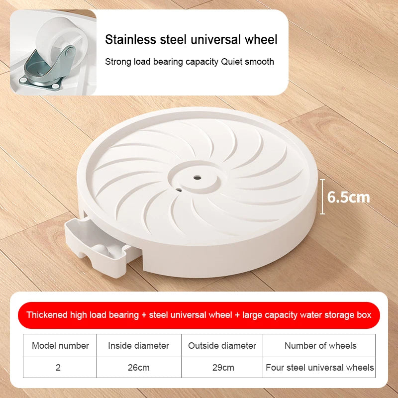 plateau fleur roulettes tiroir blanc gris moderne drainage gravé plastique pp