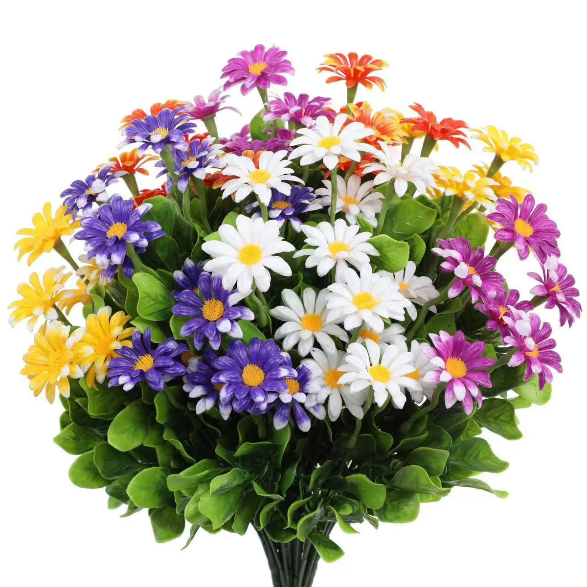 bouquet fleurs artificielles violet blanc jaune orange decoration maison moderne minimalisteintérieur 33cm