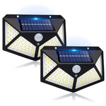 lampe solaire murale détecteur mouvement 100 led noir plastique semi transparent moderne étanche ip65