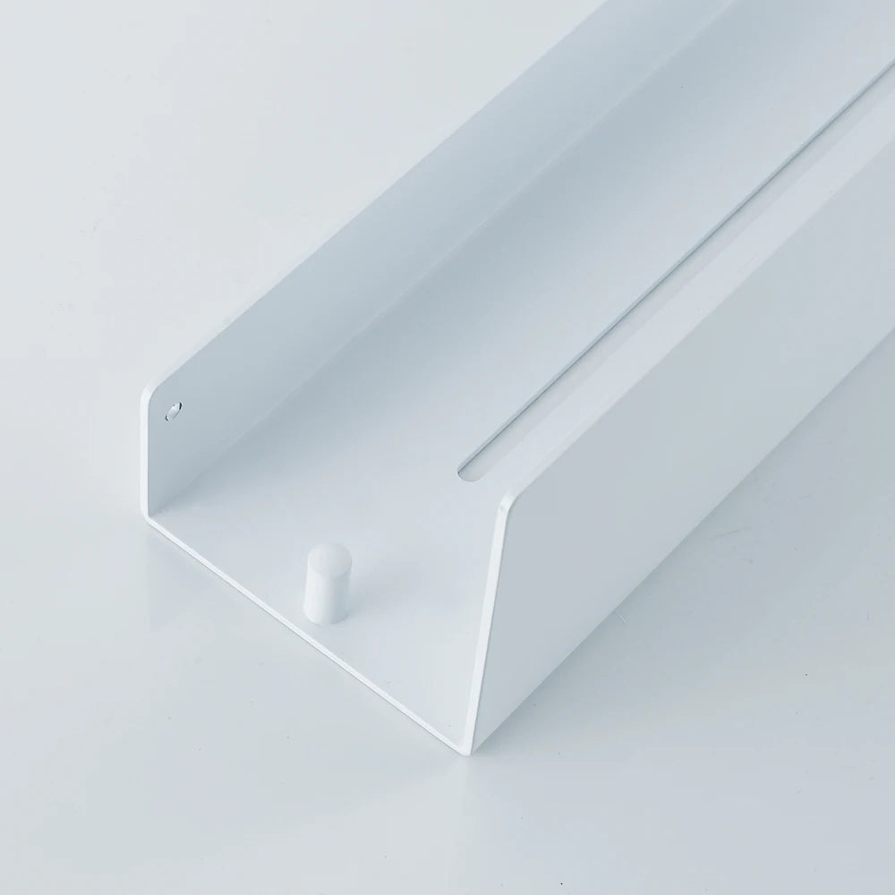 étagère murale blanche aluminium laquée moderne vis fixations 30 40 50 cm