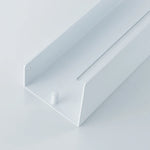 étagère murale blanche aluminium laquée moderne vis fixations 30 40 50 cm