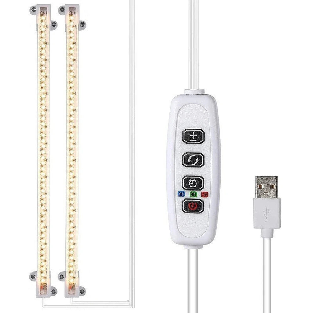 éclairage led plante blanc moderne clips commande luminosité câble usb 183cm